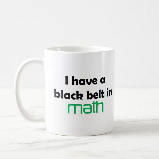 Math black belt coffee mug (Left)
