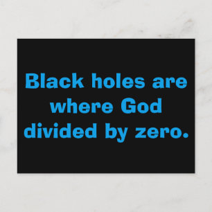 Math Black Hole Postcards
