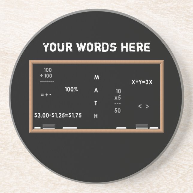 Math blackboard coaster (Front)