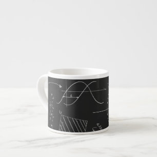Math blackboard espresso cup