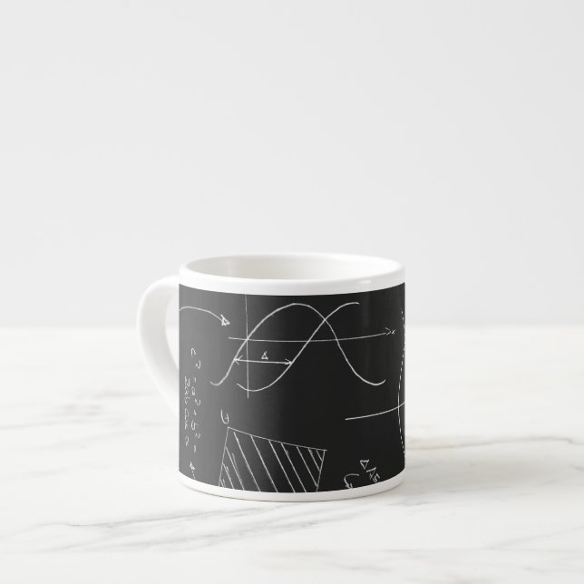 Math blackboard espresso cup (Front Left)
