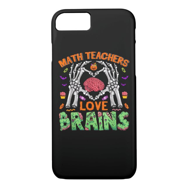 Math Brain Heart Skeleton Hand Zombie Halloween Case-Mate iPhone Case (Back)