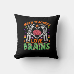 Math Brain Heart Skeleton Hand Zombie Halloween Cushion