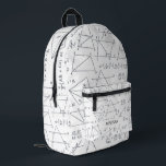 Math Calculations and Shapes Personalised Printed Backpack<br><div class="desc">Math and statisticians design pattern sling bag for any nerd. Add a name by clicking the "Personalise" button. A perfect blend of style and functionality. Features a unique pattern background, this bag adds a pop of personality to your everyday ensemble. Whether you're running errands or exploring the city, its adjustable...</div>