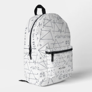 Math Calculations and Shapes Personalised Printed Backpack