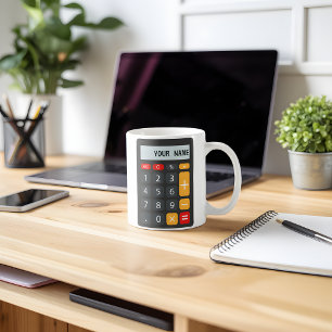 Math Calculator Personalised Name Coffee Mug