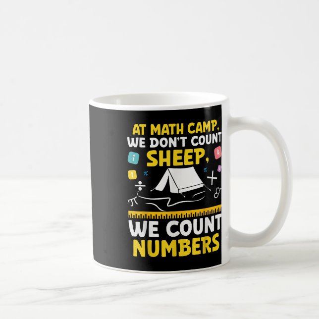 Math Camp Math Camper Mathematician Camping Mathem Coffee Mug (Right)