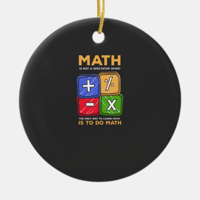 Math Ceramic Ornament (Front)