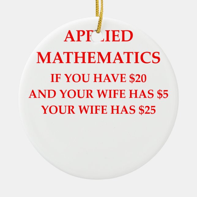 MATH CERAMIC TREE DECORATION (Front)