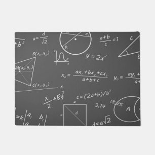 Math chalkboard doormat