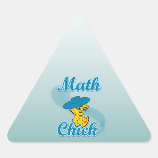 Math Chick #3 Triangle Sticker (Front)