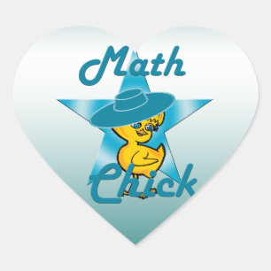Math Chick #7 Heart Sticker