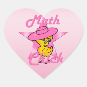 Math Chick #8 Heart Sticker
