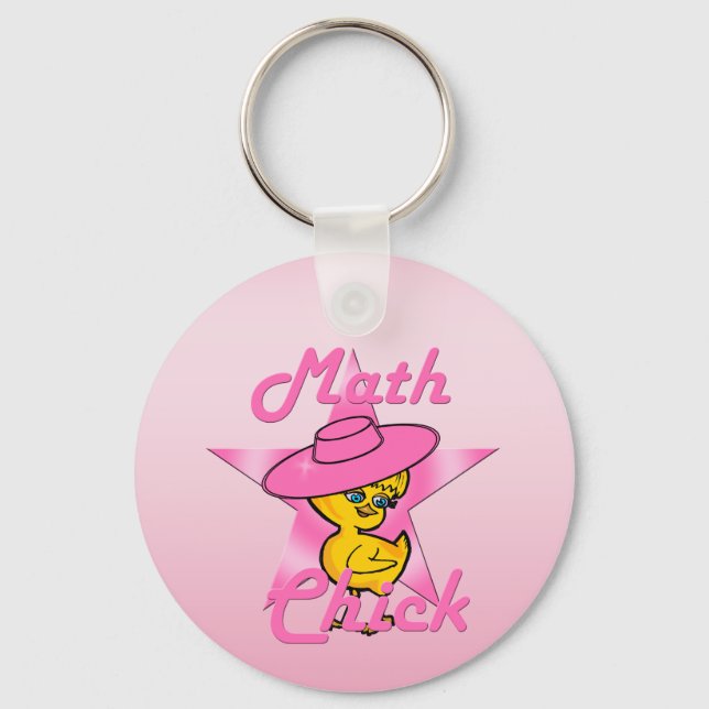 Math Chick #8 Key Ring (Front)