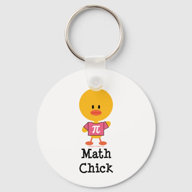 Math Chick Key Chain (Front)