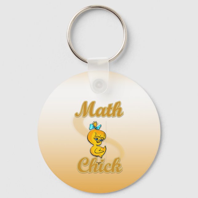 Math Chick Key Ring (Front)
