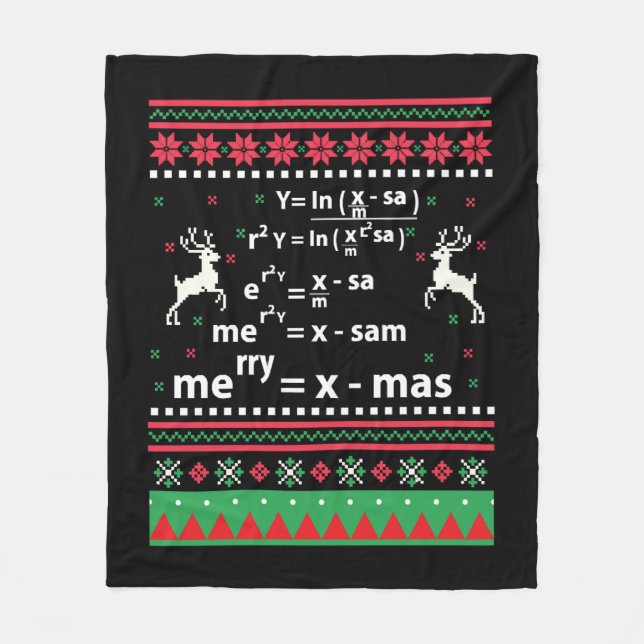 MATH CHRISTMAS FLEECE BLANKET (Front)