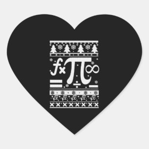Math Christmas Heart Sticker