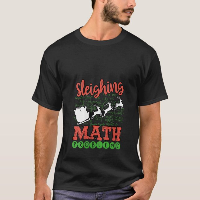 Math Christmas Math Teacher Xmas Day Santa Claus M T-Shirt (Front)