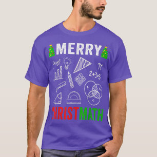 Math Christmas Merry Christmas Math Teacher Women T-Shirt