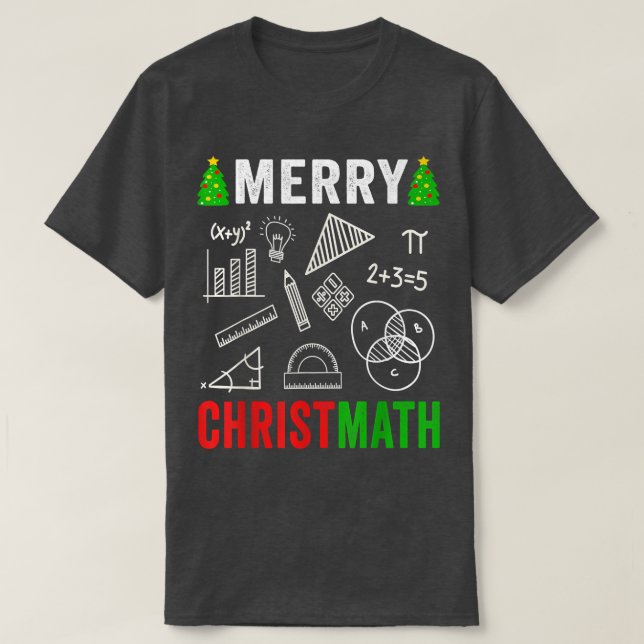 Math Christmas  Merry Christmas Math Teacher Women T-Shirt (Design Front)