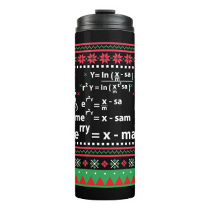 MATH CHRISTMAS THERMAL TUMBLER