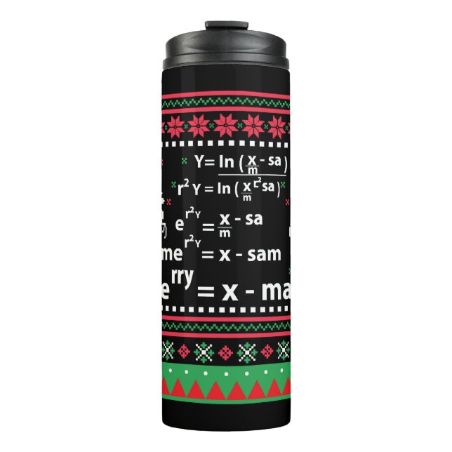 MATH CHRISTMAS THERMAL TUMBLER (Front)