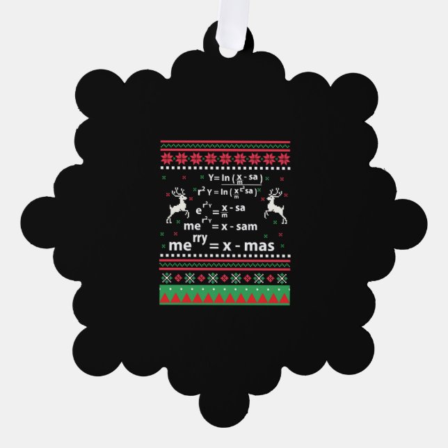 MATH CHRISTMAS TREE DECORATION CARD (Front)