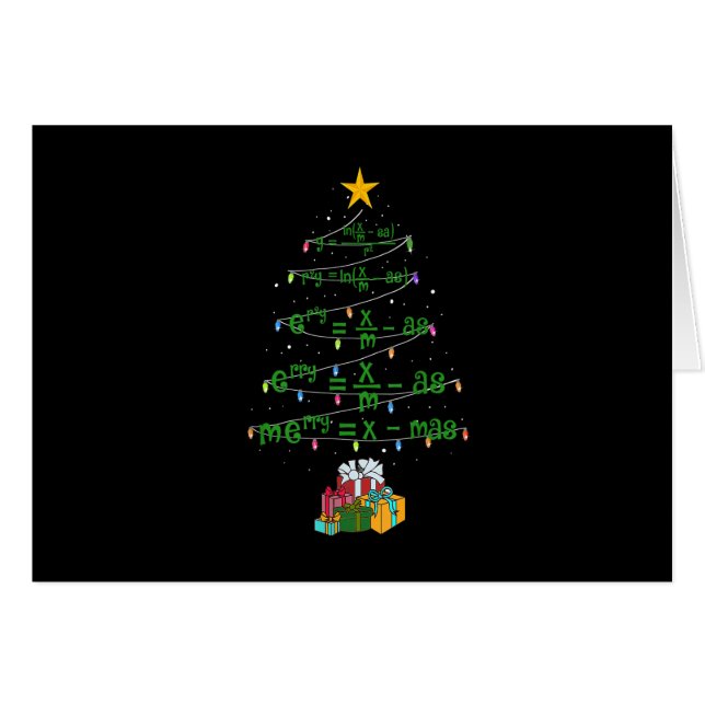 Math Christmas Tree Lights Math Teacher Xmas Pajam (Front Horizontal)