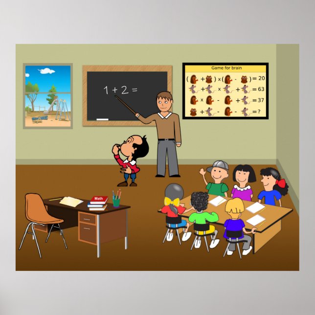 Math Class Students Poster (Front)