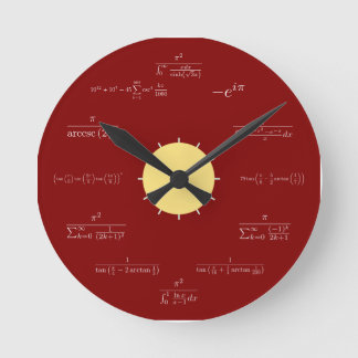 Math clock (red background)