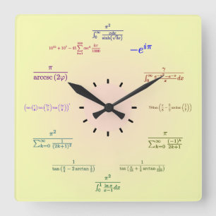 Math Clock (Yellow-Peach gradient)
