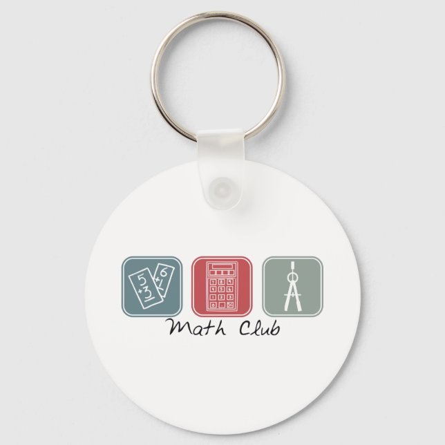 Math Club (Squares) Key Ring (Front)