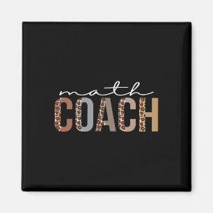 Math Coach Leopard Appreciation Fun For Women For  Magnet