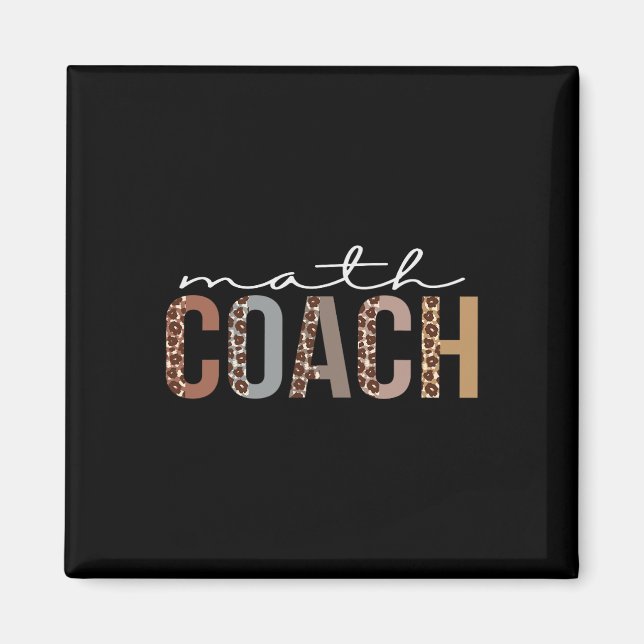 Math Coach Leopard Appreciation Fun For Women For  Magnet (Front)