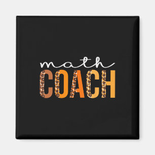 Math Coach Leopard Squad Cute Fall Autumn Thanksgi Magnet