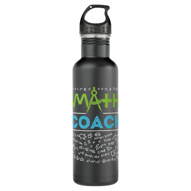 Math Coach Mathematics Tutor 710 Ml Water Bottle (Front)