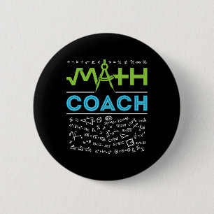 Math Coach Teacher Appreciation Back to School 6 Cm Round Badge