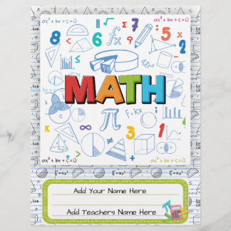 Math Custom Binder Cover | Editable Design Flyer