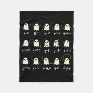 Math Dance Ghost Halloween Spooky Cute Ghost Math Fleece Blanket