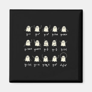 Math Dance Ghost Halloween Spooky Cute Ghost Math Magnet