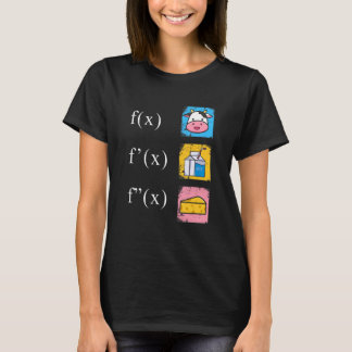 Math derivation cow milk cheese Analysis math teac T-Shirt