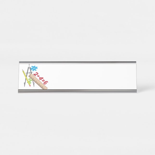 Math Desk Name Plate (Front)