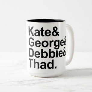 Math Detectives - Kate, George, Debbie, and Thad Two-Tone Coffee Mug