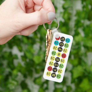 Math equals Fun Colourful Funny Mod Pi Keychain