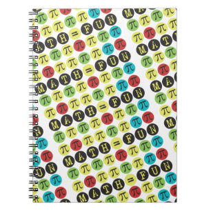 Math equals Fun © - Funny Pi Colourful Mod Pi Gift Notebook