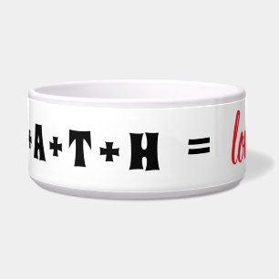 Math Equals Love Large Pet Bowl