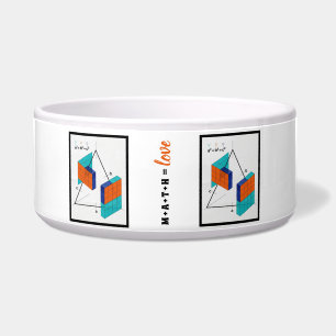 Math Equals Love Pythagorean Theorem Pet Bowl