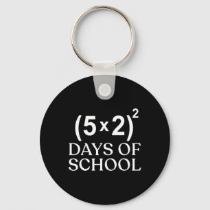 Math Equation 100th Day Of School Teacher Kids 100 Key Ring