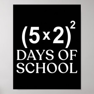 Math Equation 100th Day Of School Teacher Kids 100 Poster